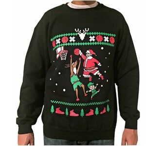 Snowtorious Basketball Santa Christmas Sweatshirt 3XL